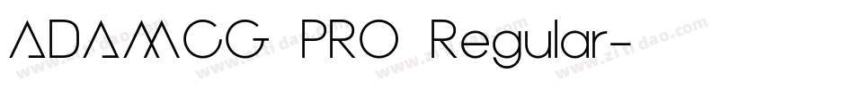 ADAMCG PRO Regular字体转换